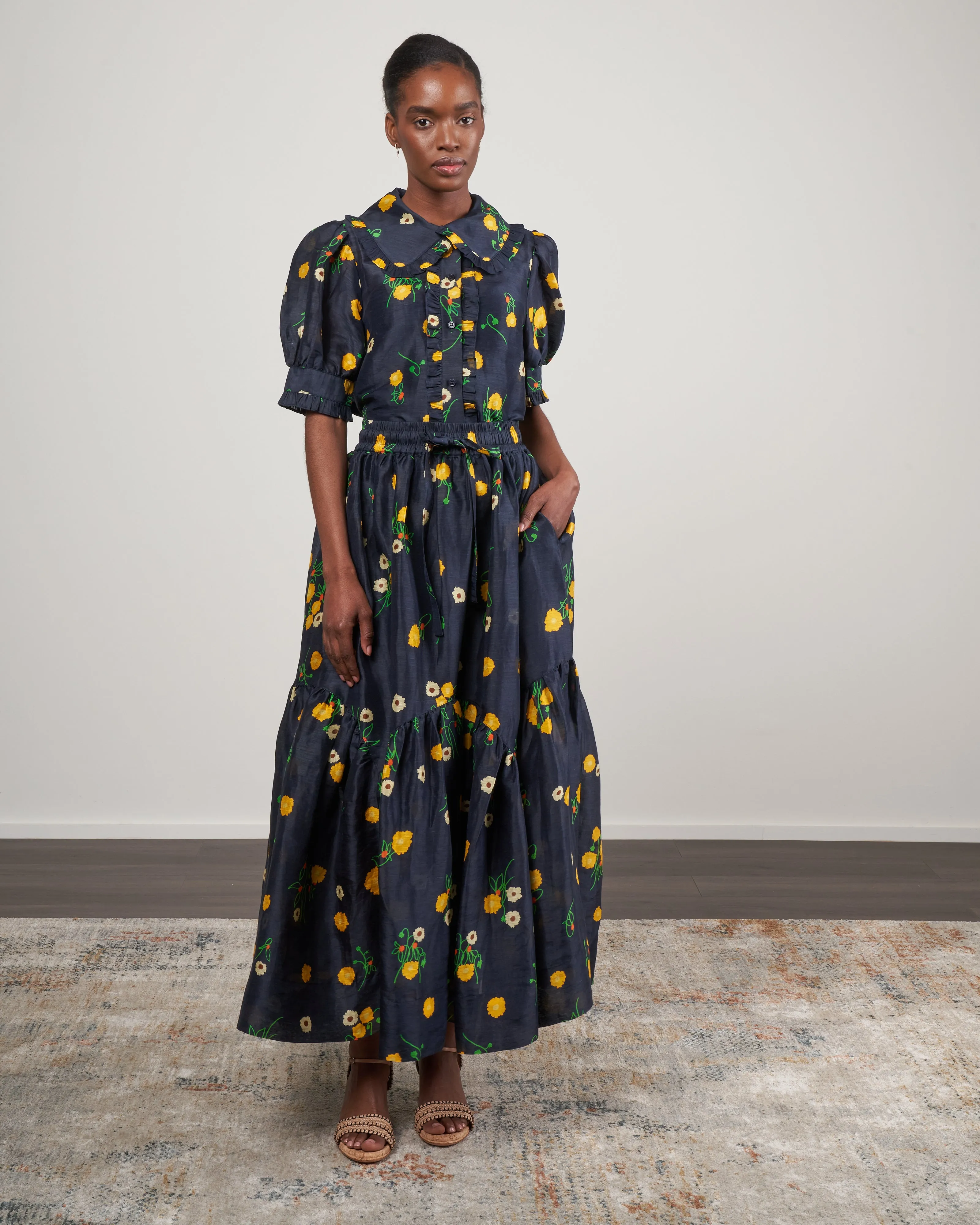 ketty blouse - navy floral