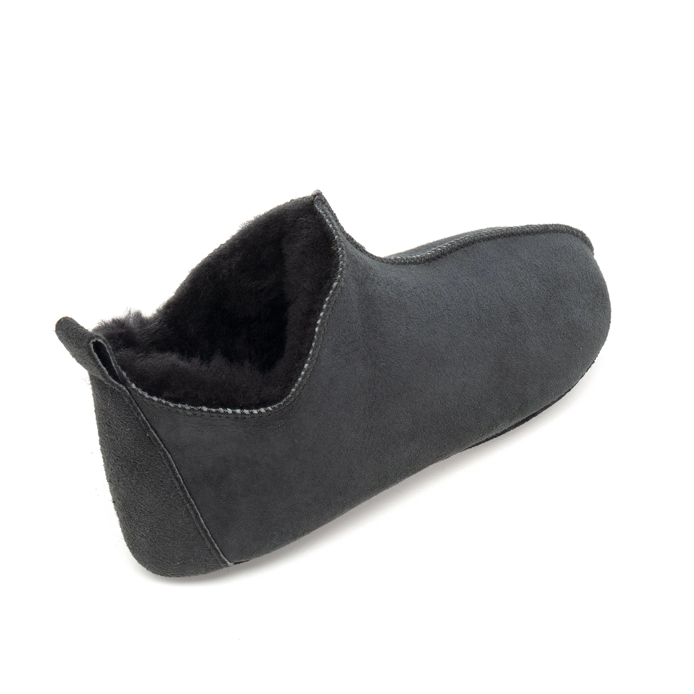 Kids Berit Sheepskin Slippers - Graphite