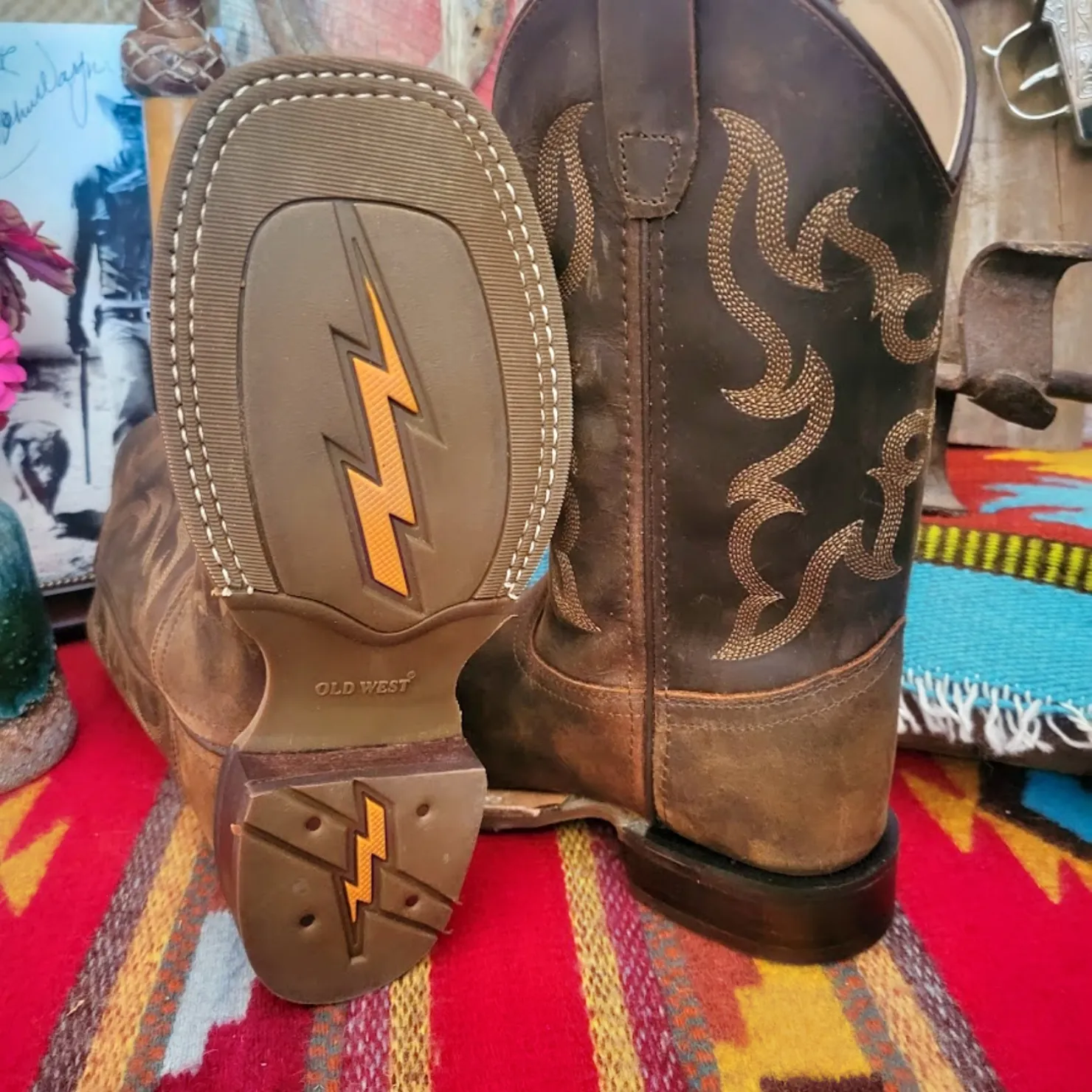 Kids' Leather Boots “Dark Brown” by Old West   BSY1904