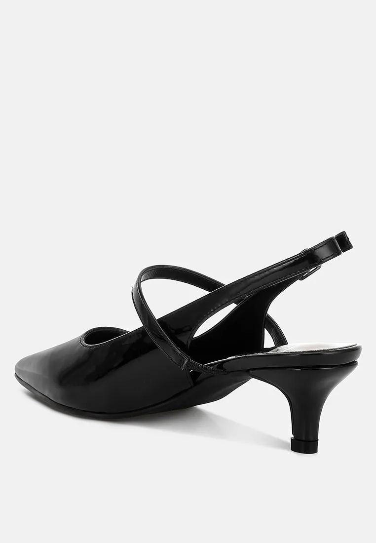 Kitten Heel Slingback Sandals By RUW