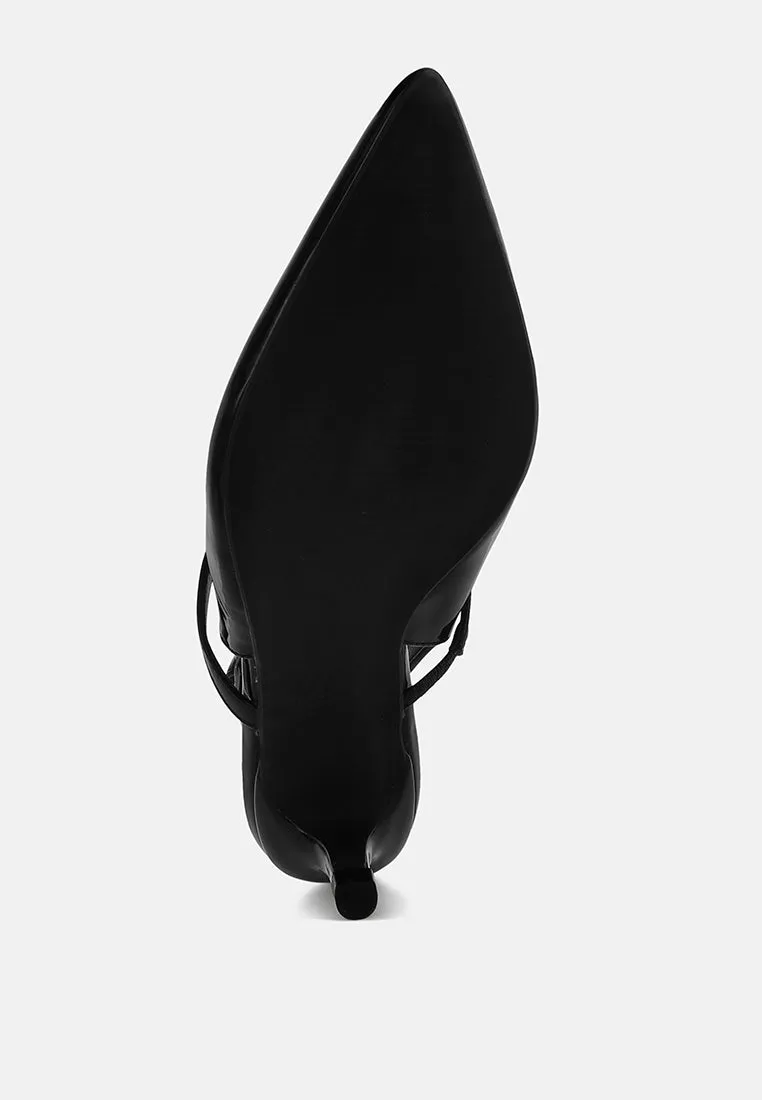 Kitten Heel Slingback Sandals By RUW