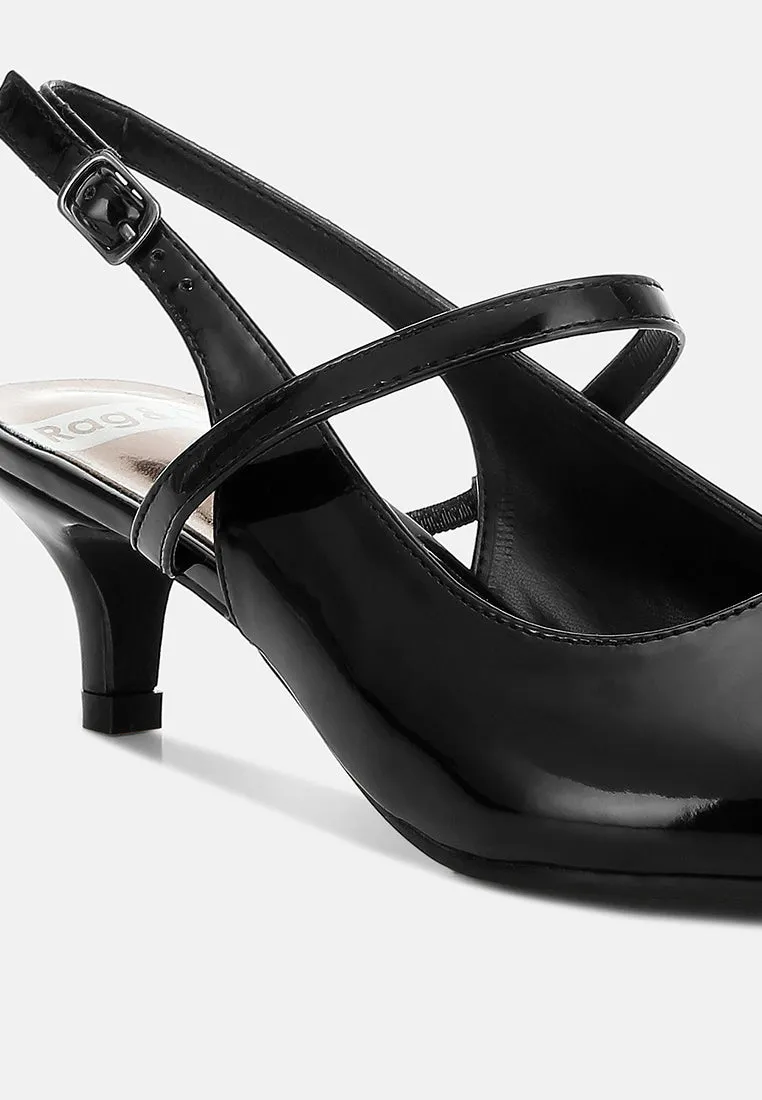 Kitten Heel Slingback Sandals By RUW