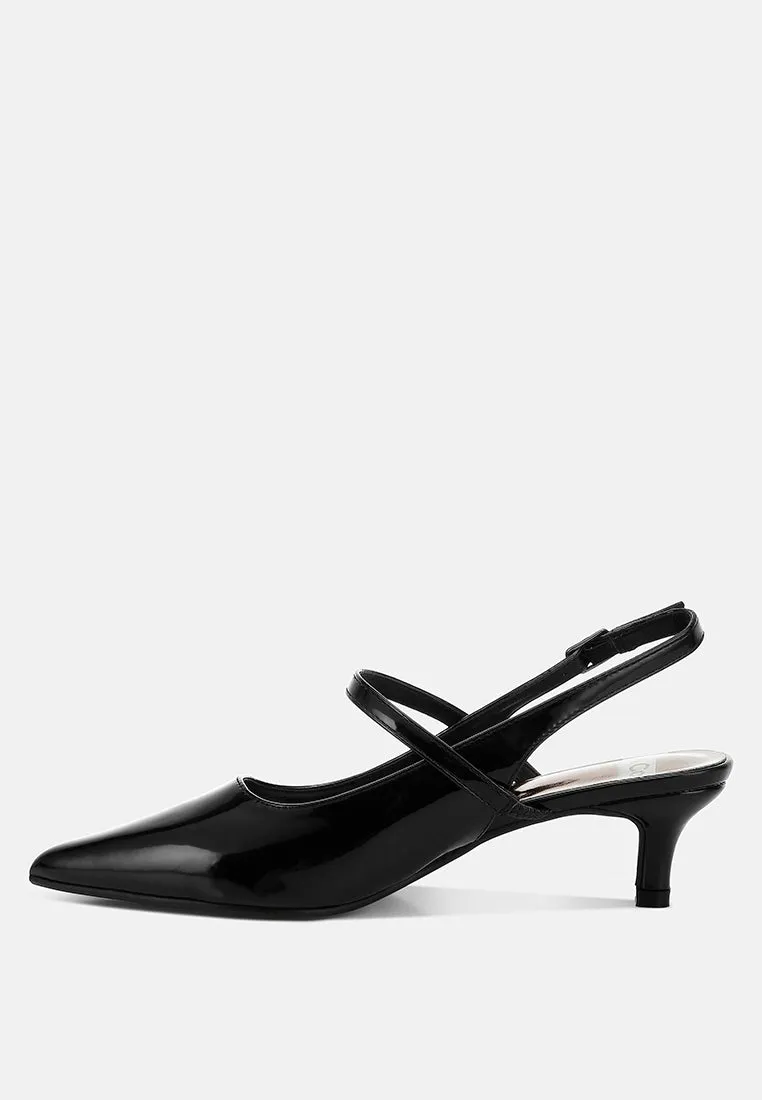Kitten Heel Slingback Sandals By RUW