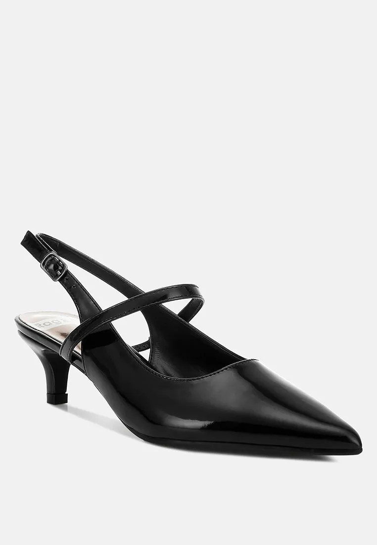 Kitten Heel Slingback Sandals By RUW