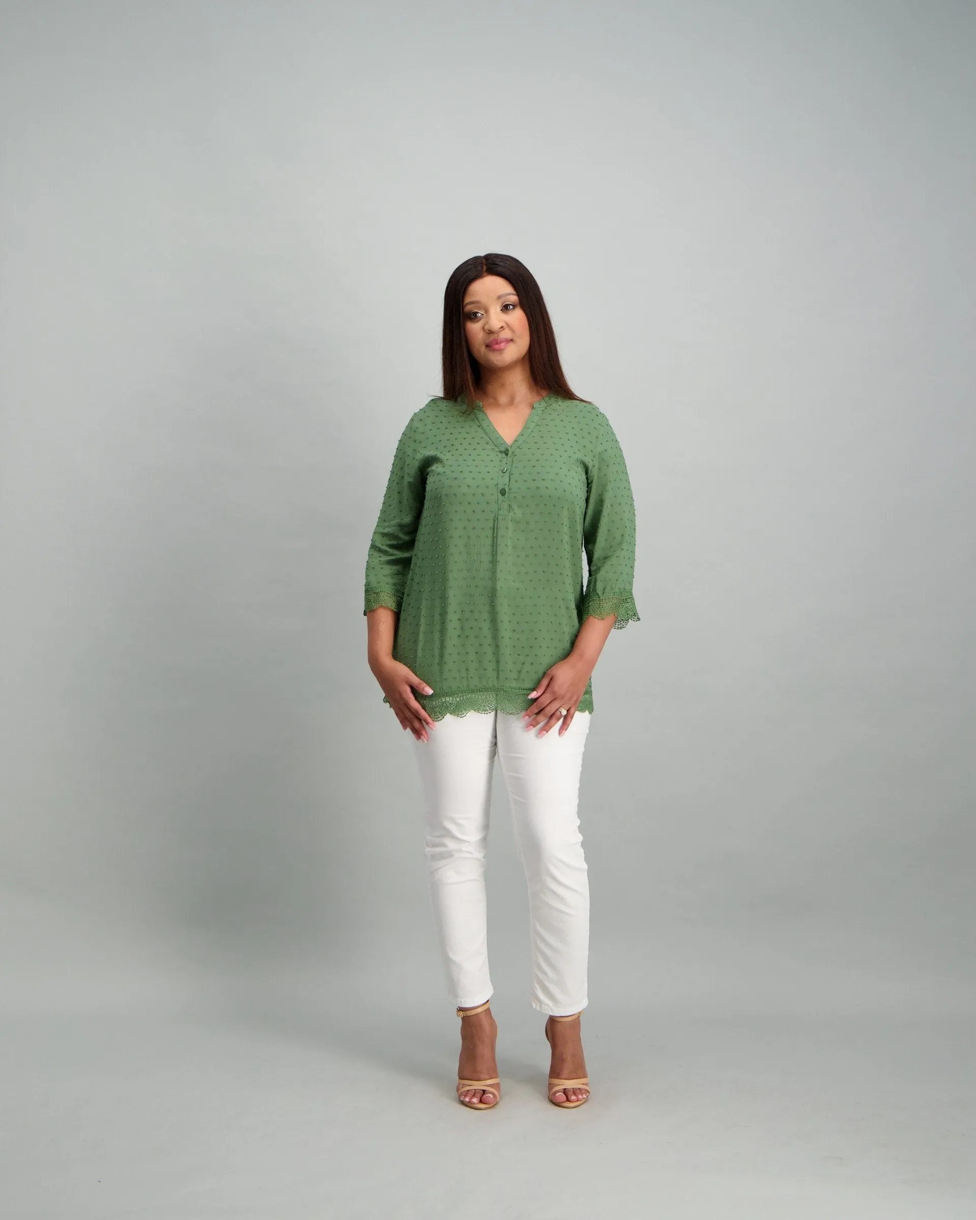 Ladies Baby Doll Top - Khaki