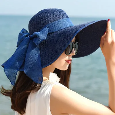 Ladies Colored Large Brim Floppy Hat