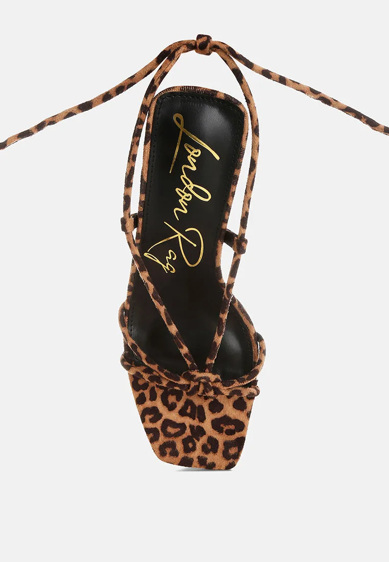 Leopard Print Square Toe Heels By RUW