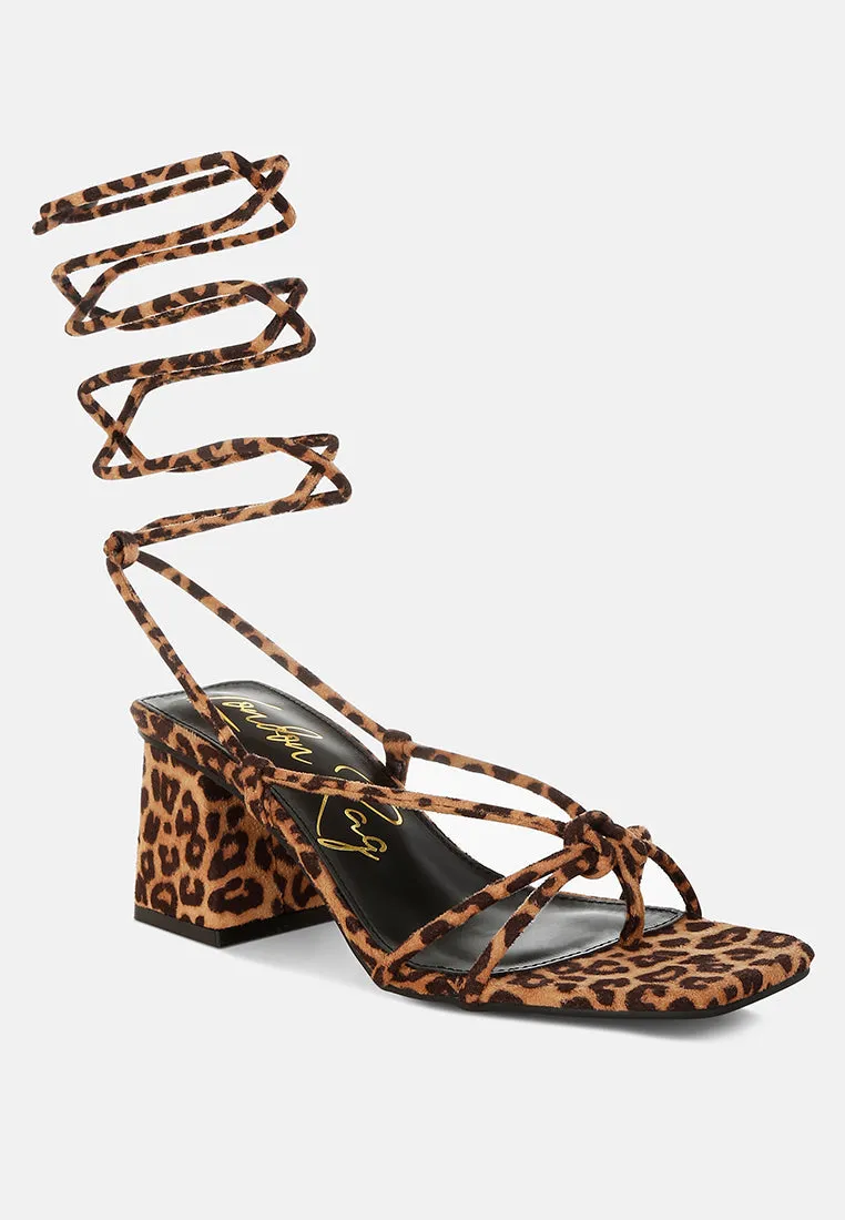 Leopard Print Square Toe Heels By RUW
