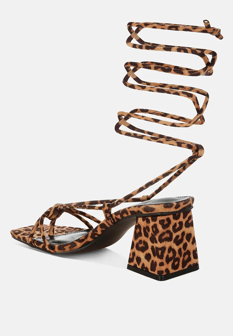 Leopard Print Square Toe Heels By RUW