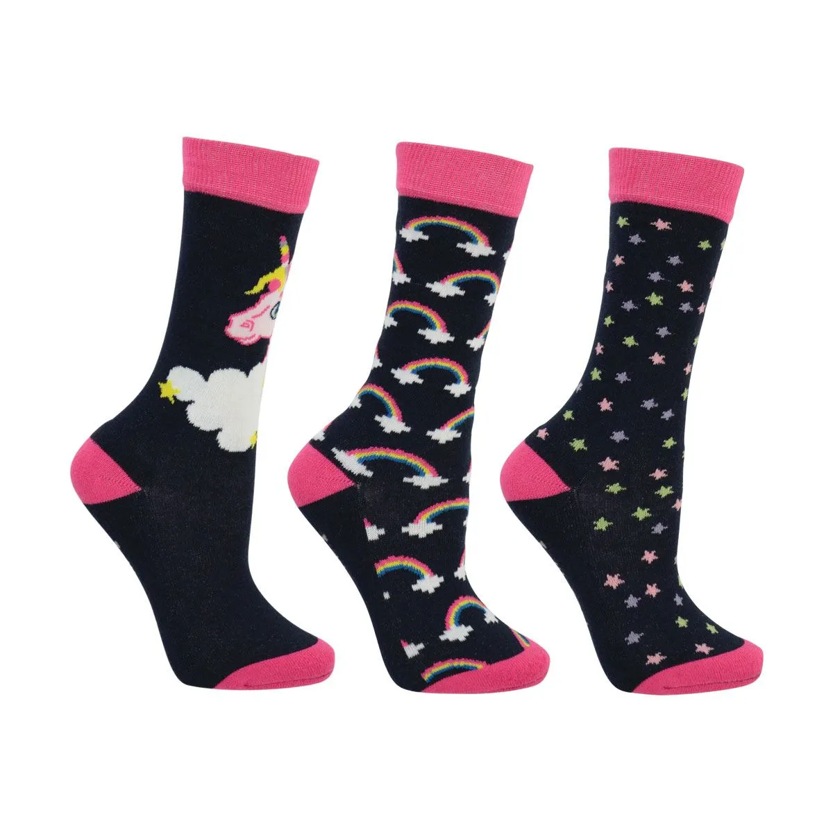 Little Unicorn Horse Riding Socks by Little Rider (Pack of 3)