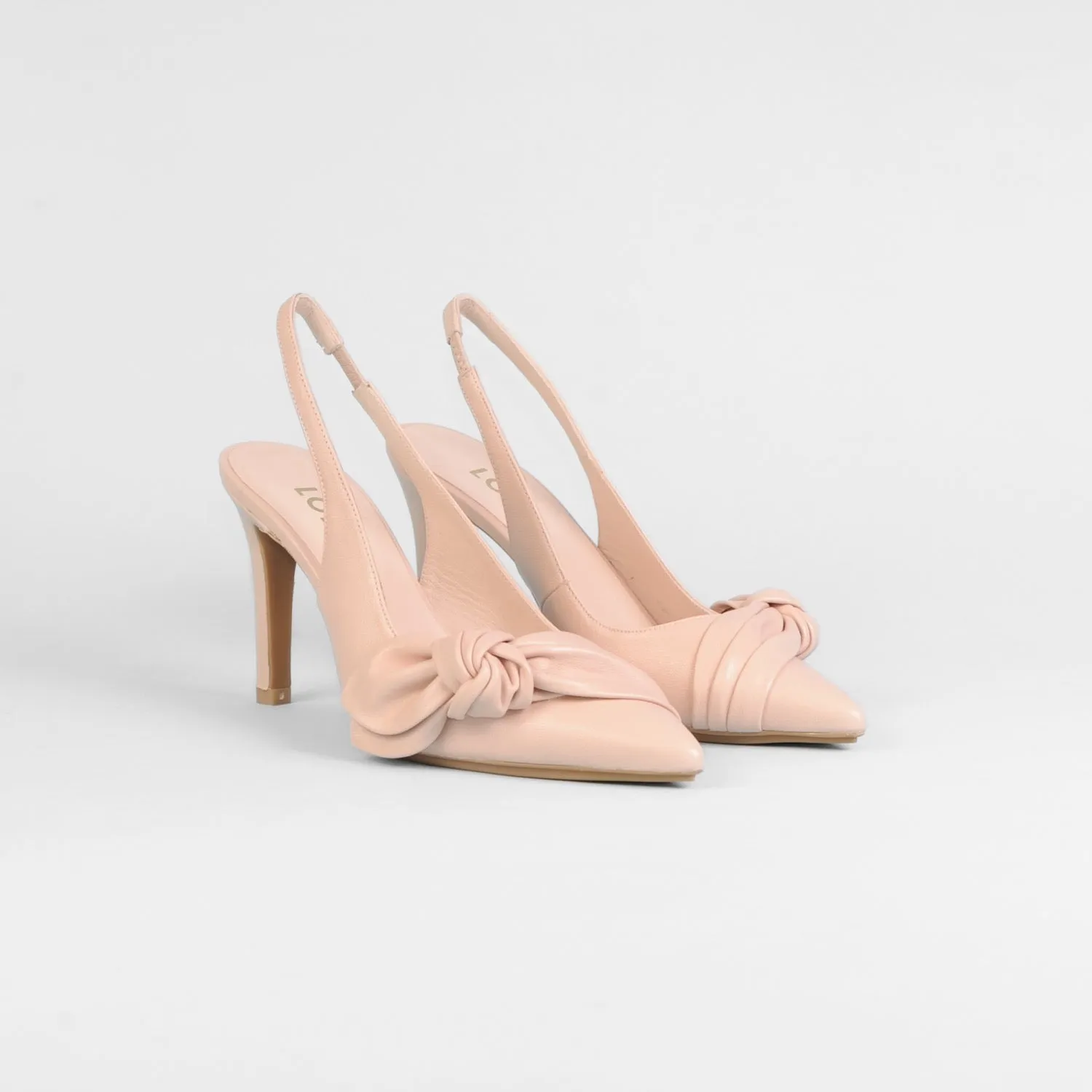 Lodi - Rusileo Blush Pink Bow Medium Heel