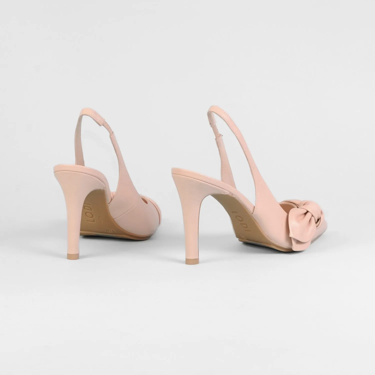 Lodi - Rusileo Blush Pink Bow Medium Heel