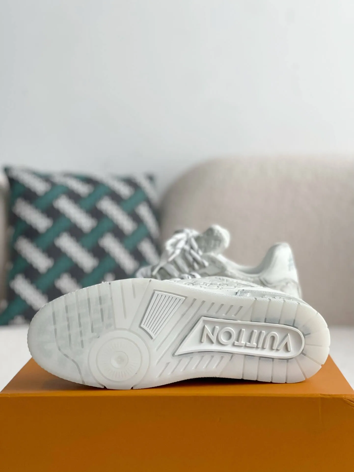 Louis Vuitton LV Trainer #54 Faded White Sneaker