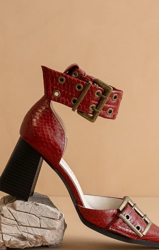 Lux - Double Buckle Pointed Heels