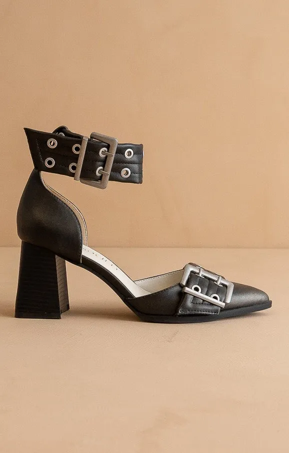Lux - Double Buckle Pointed Heels