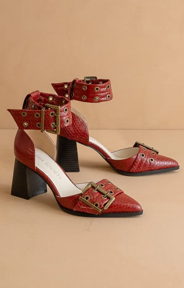 Lux - Double Buckle Pointed Heels