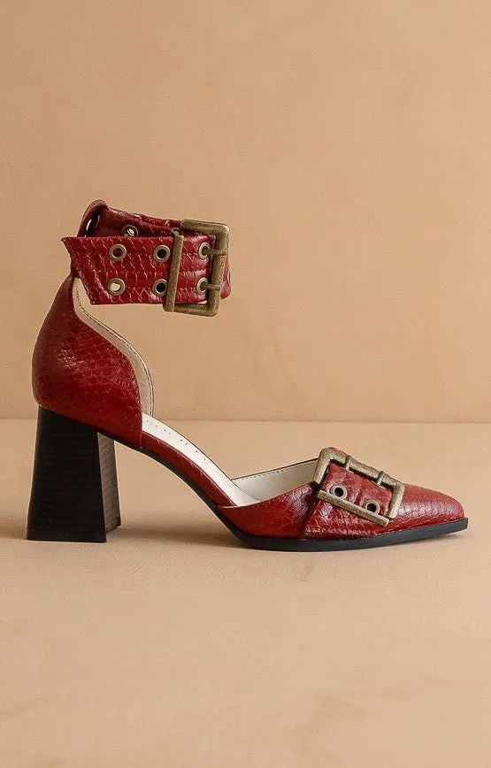 Lux - Double Buckle Pointed Heels