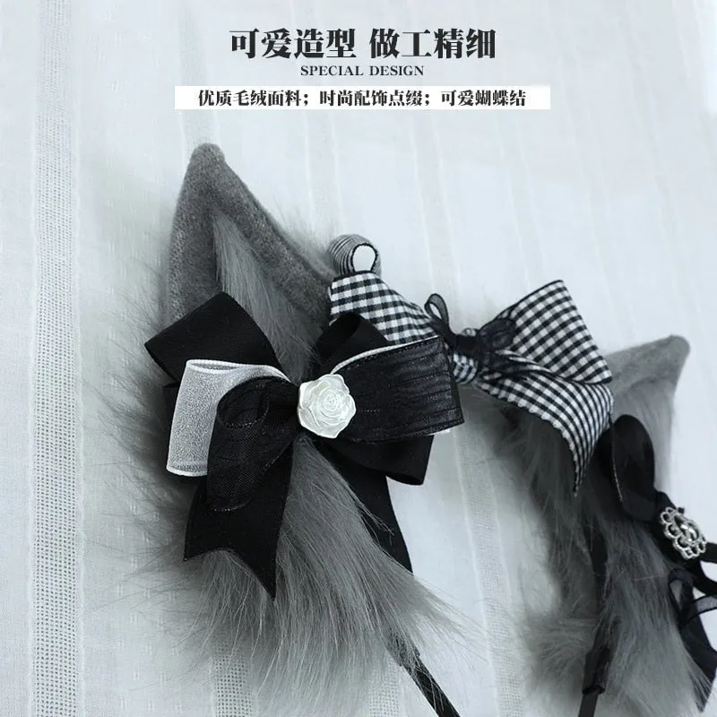 Luxury Plaid Fox Ears