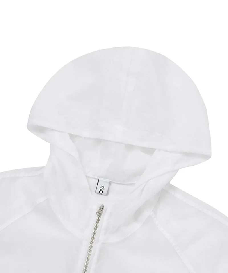 MACKY Golf: Packable Hood Jacket - White
