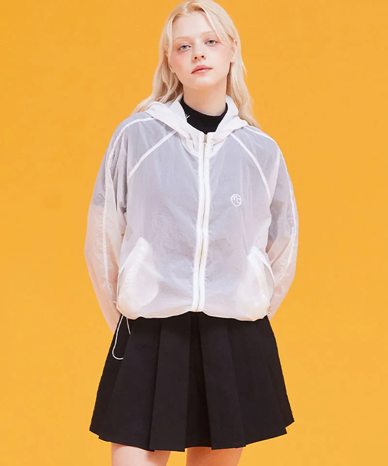 MACKY Golf: Packable Hood Jacket - White