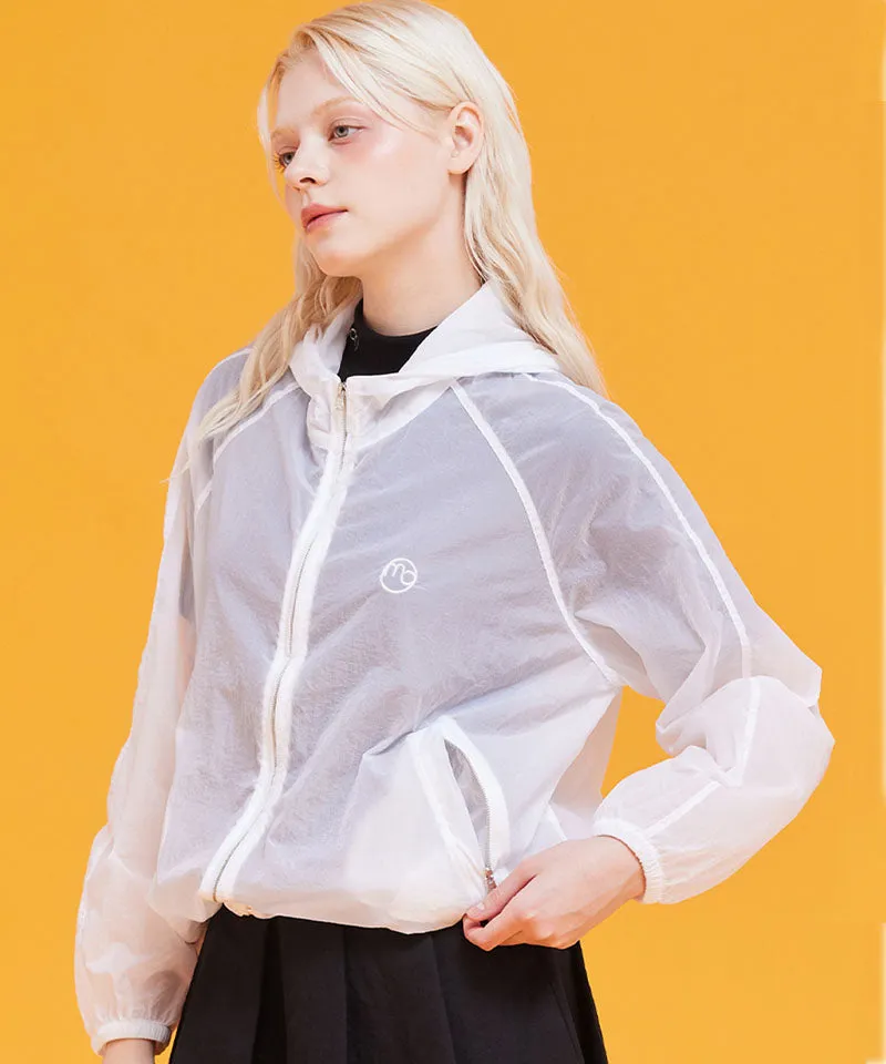 MACKY Golf: Packable Hood Jacket - White