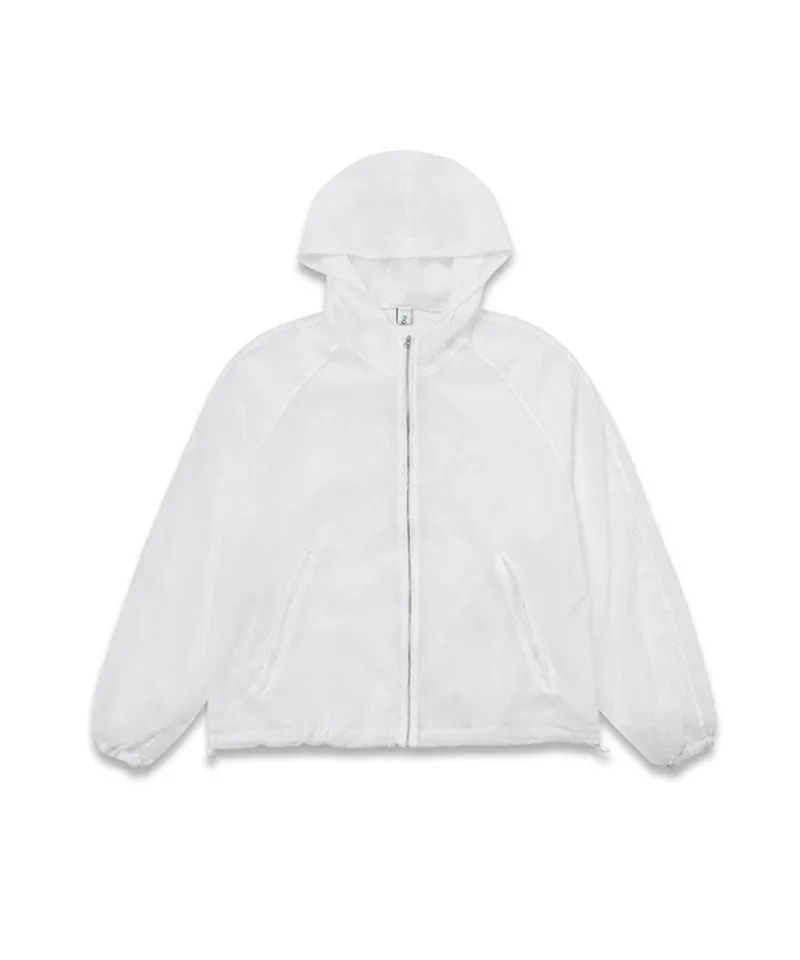 MACKY Golf: Packable Hood Jacket - White