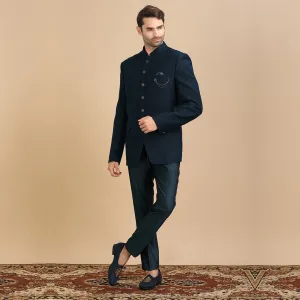 Majesty Sleek Dark Blue Jodhpuri for Men