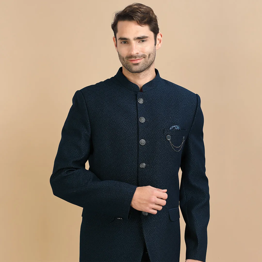 Majesty Sleek Dark Blue Jodhpuri for Men