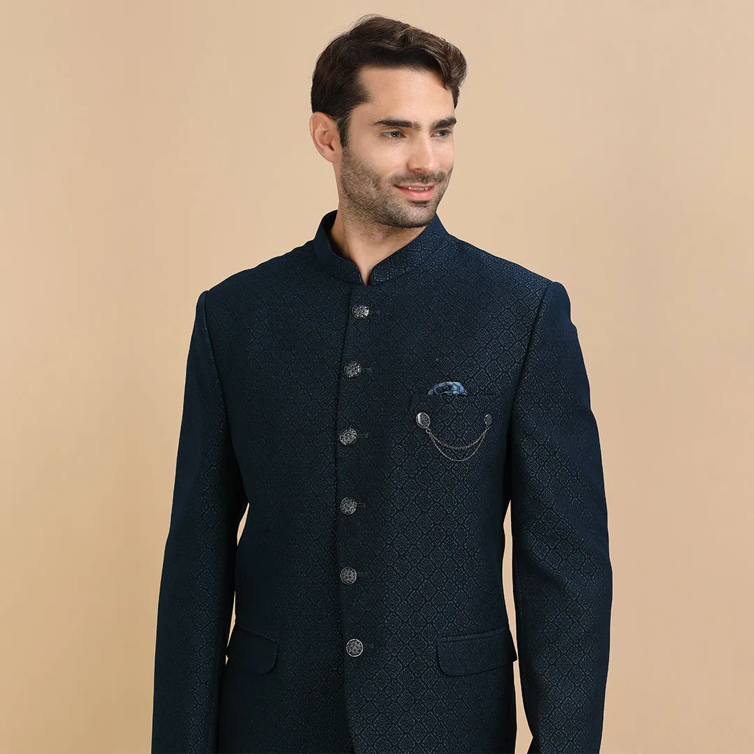 Majesty Sleek Dark Blue Jodhpuri for Men