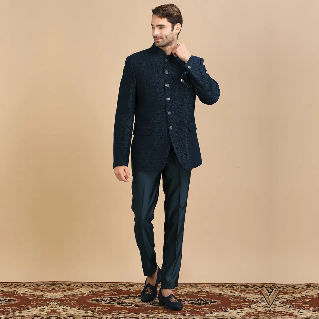 Majesty Sleek Dark Blue Jodhpuri for Men