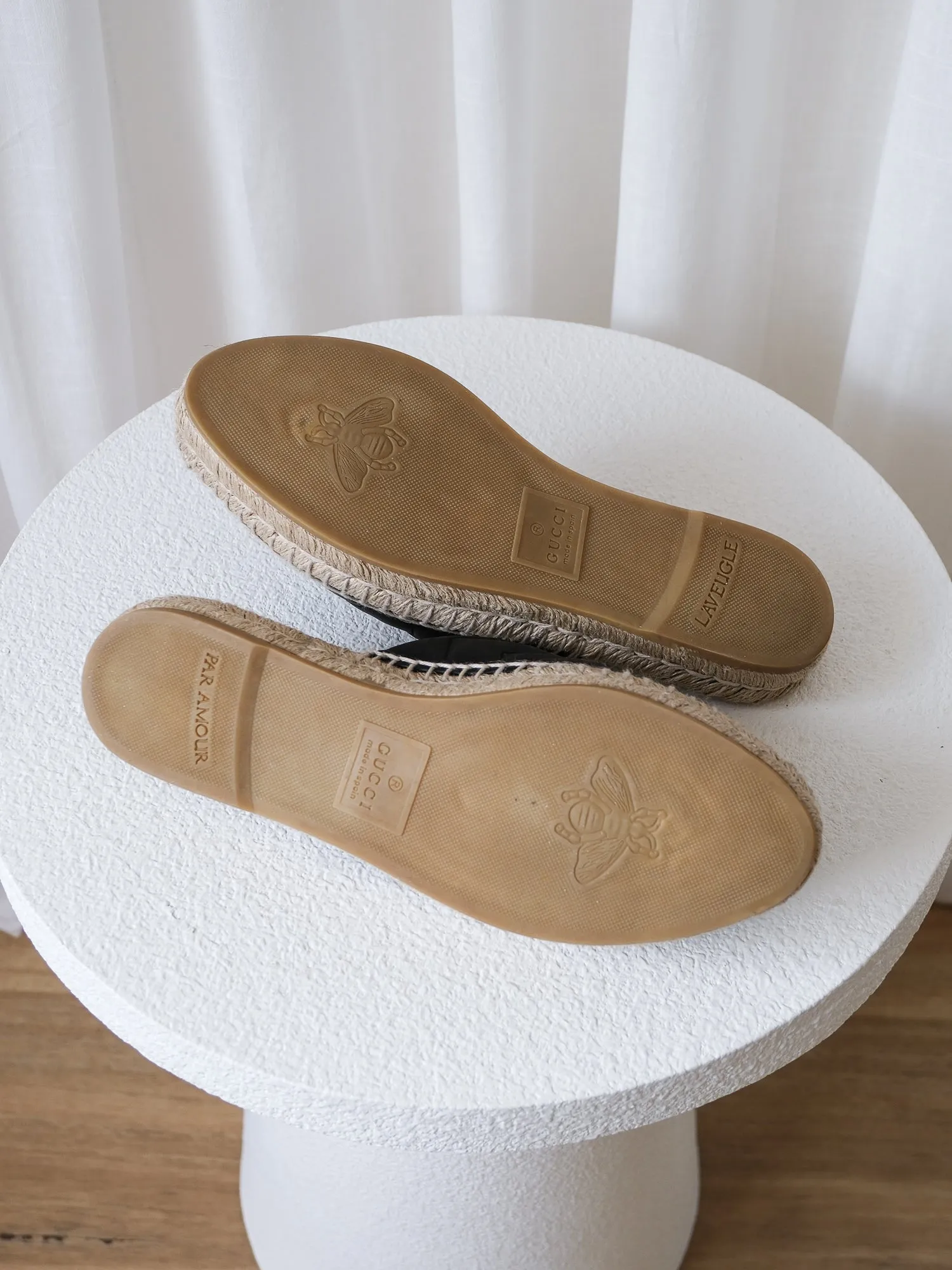 'Marmont' Matelasse Flat Espadrille Mules, Size 38.5