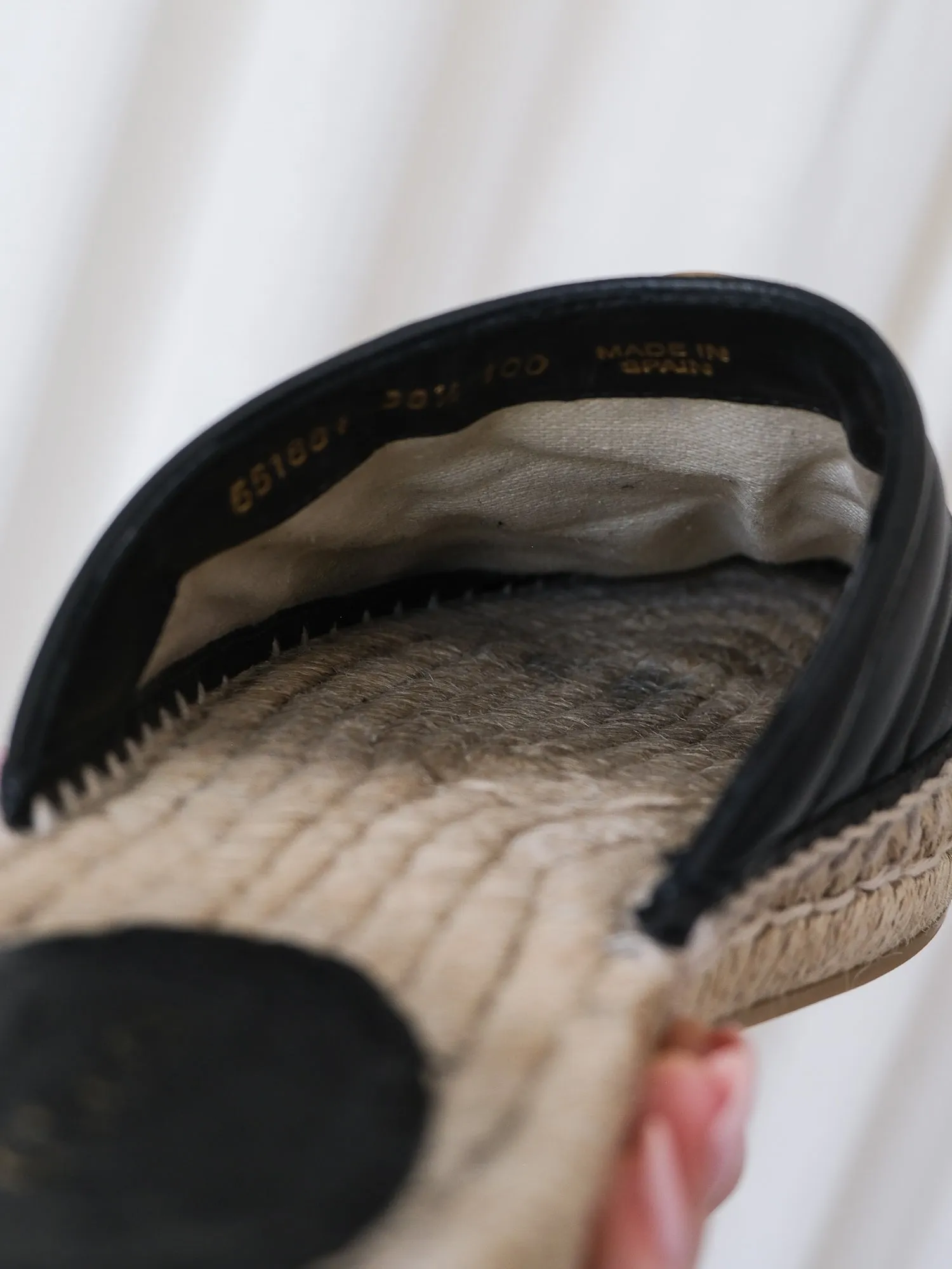 'Marmont' Matelasse Flat Espadrille Mules, Size 38.5