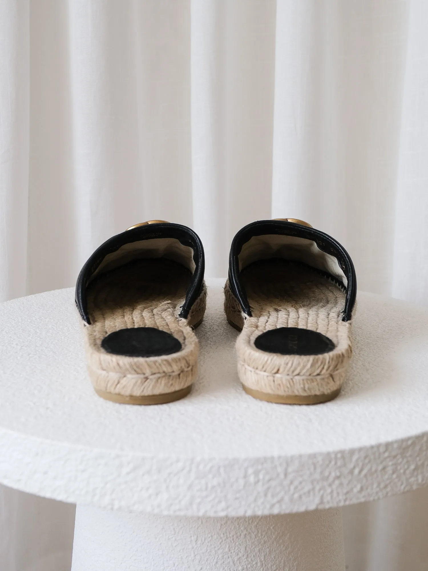 'Marmont' Matelasse Flat Espadrille Mules, Size 38.5