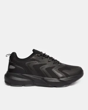 Men Black Material Block Trainer