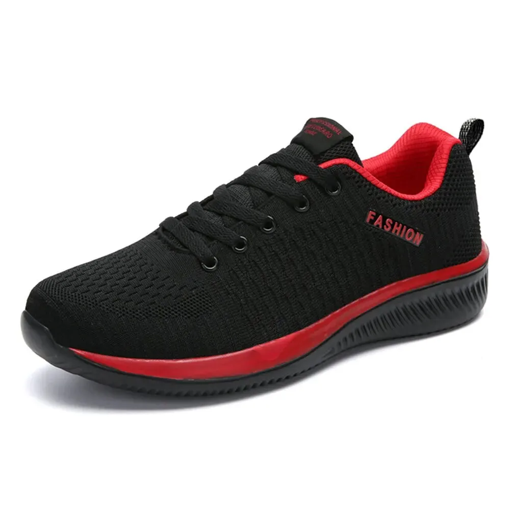 Men Running Walking Knit Shoes Women Fashion Casual Sneakers Breathable Sport Athletic Gym Lightweight