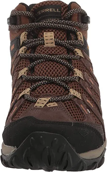 Merrell Men's Alverstone 2 Mid WP Hiking Boot Wide Width Earth Leather J036927W