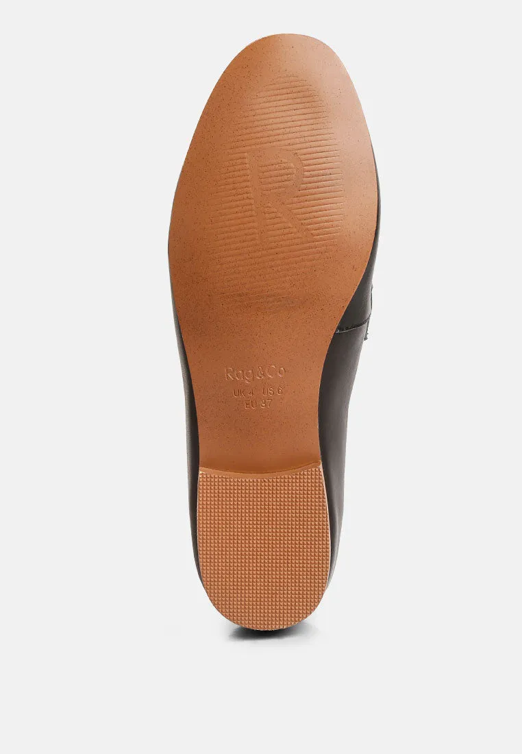 Merva Chunky Chain Leather Loafers By Ruw