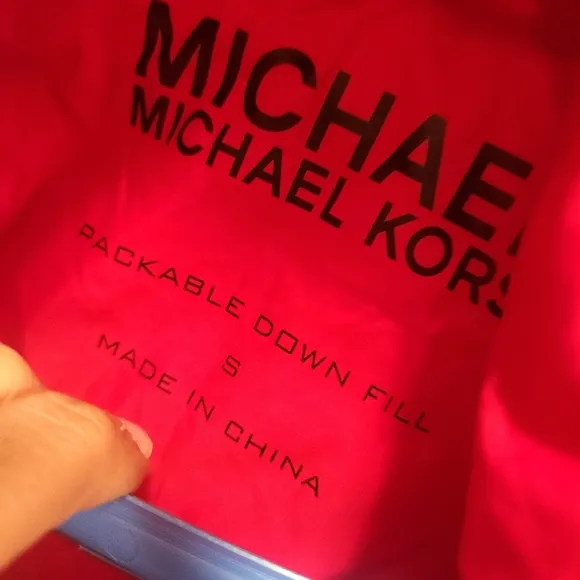 Michael kors down packable jacket size s