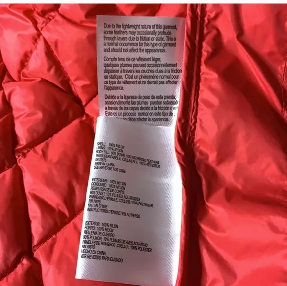 Michael kors down packable jacket size s