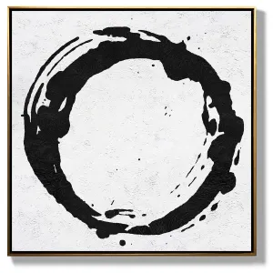 Minimal Black and White Painting MN141A