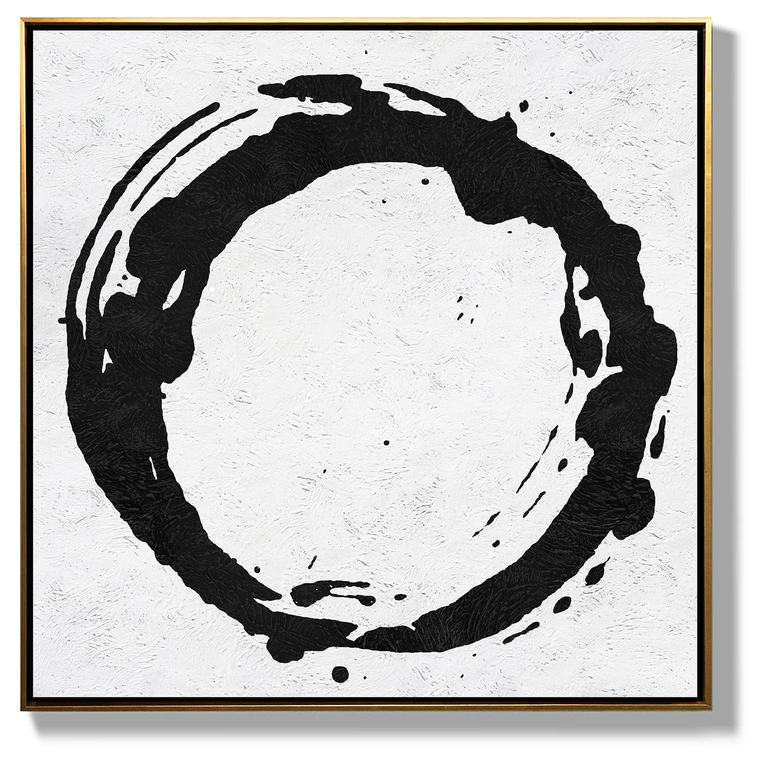 Minimal Black and White Painting MN141A