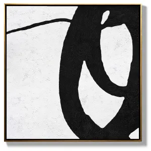 Minimal Black and White Painting MN155A