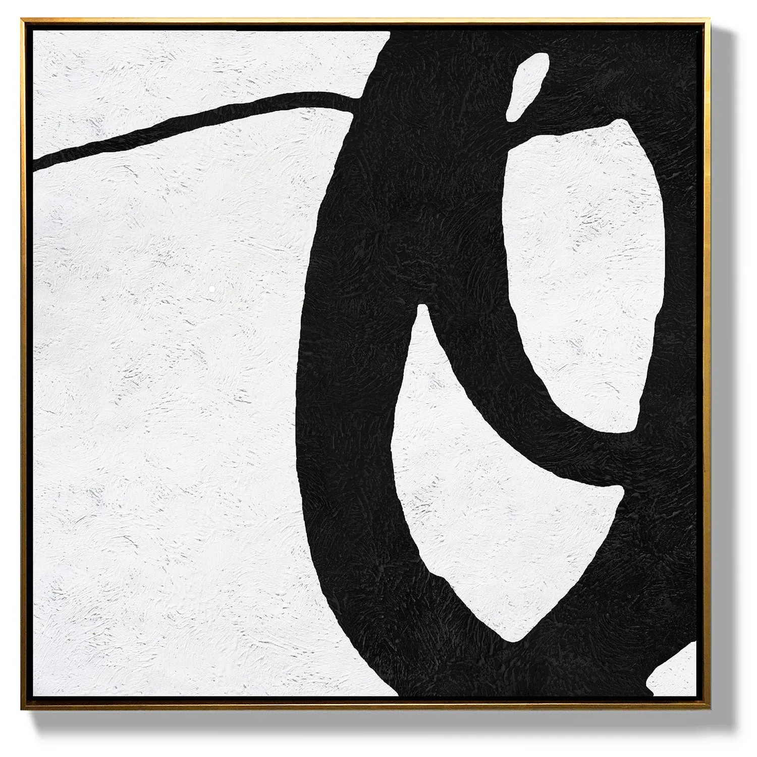 Minimal Black and White Painting MN155A