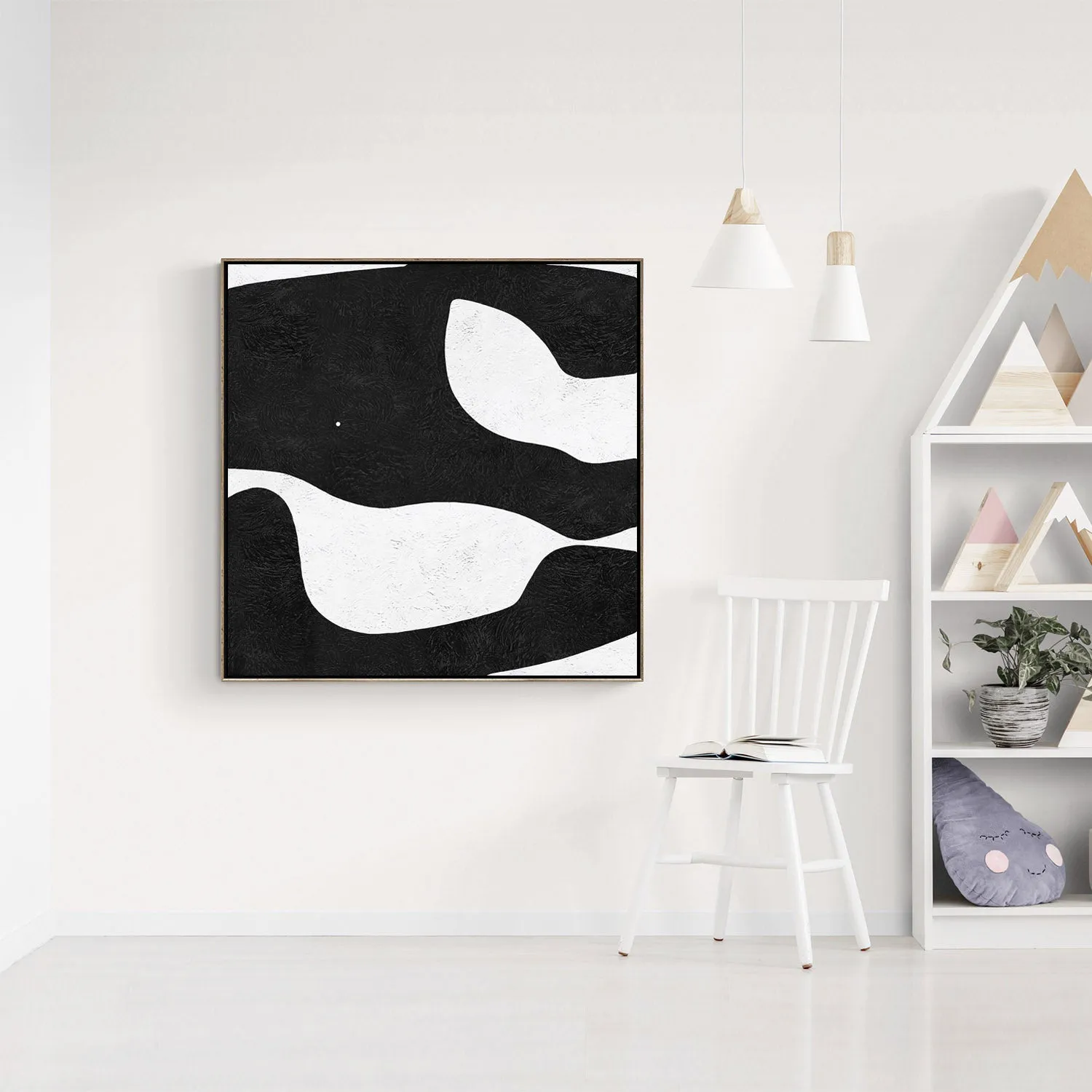 Minimal Black and White Painting MN24A