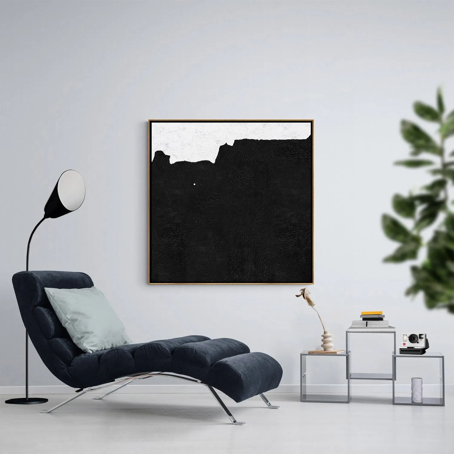 Minimal Black and White Painting MN32A