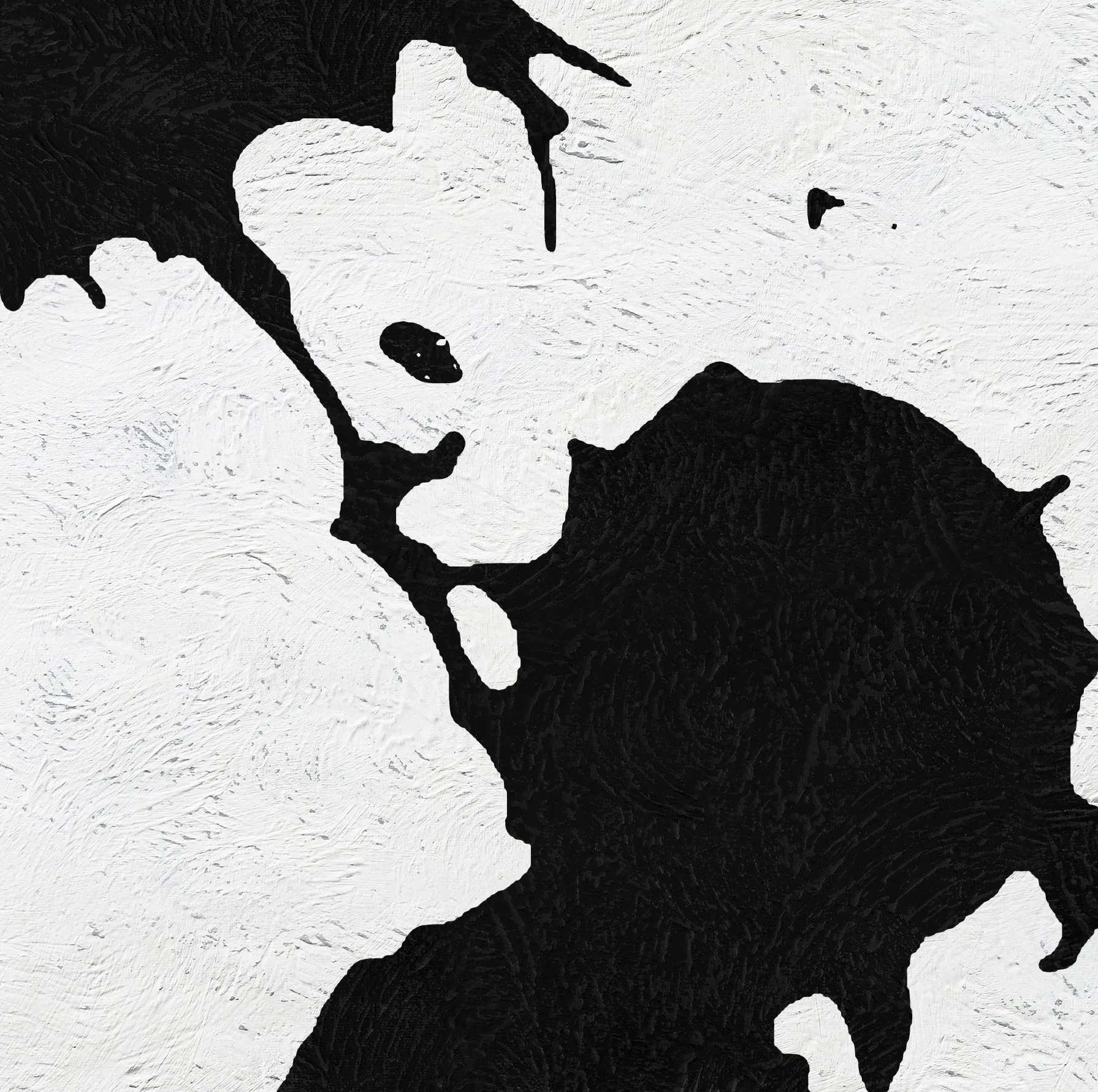Minimal Black and White Painting MN77A