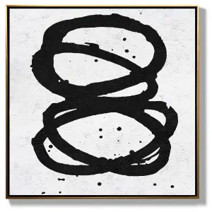 Minimal Black and White Painting MN79A