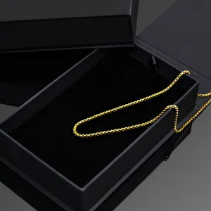 Minimal Box Chain Necklace (24kt Gold)