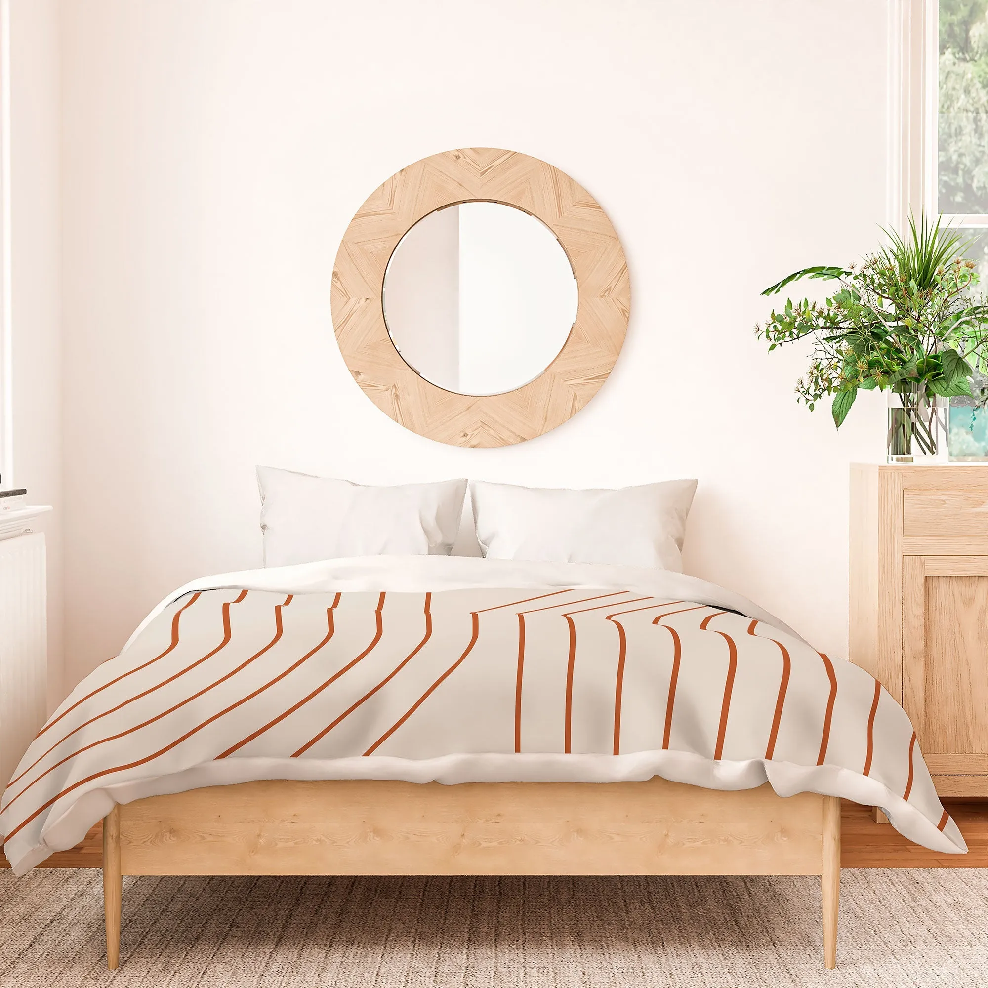 MINIMAL LINE CURVATURE CORAL 2 DUVET / COMFORTER