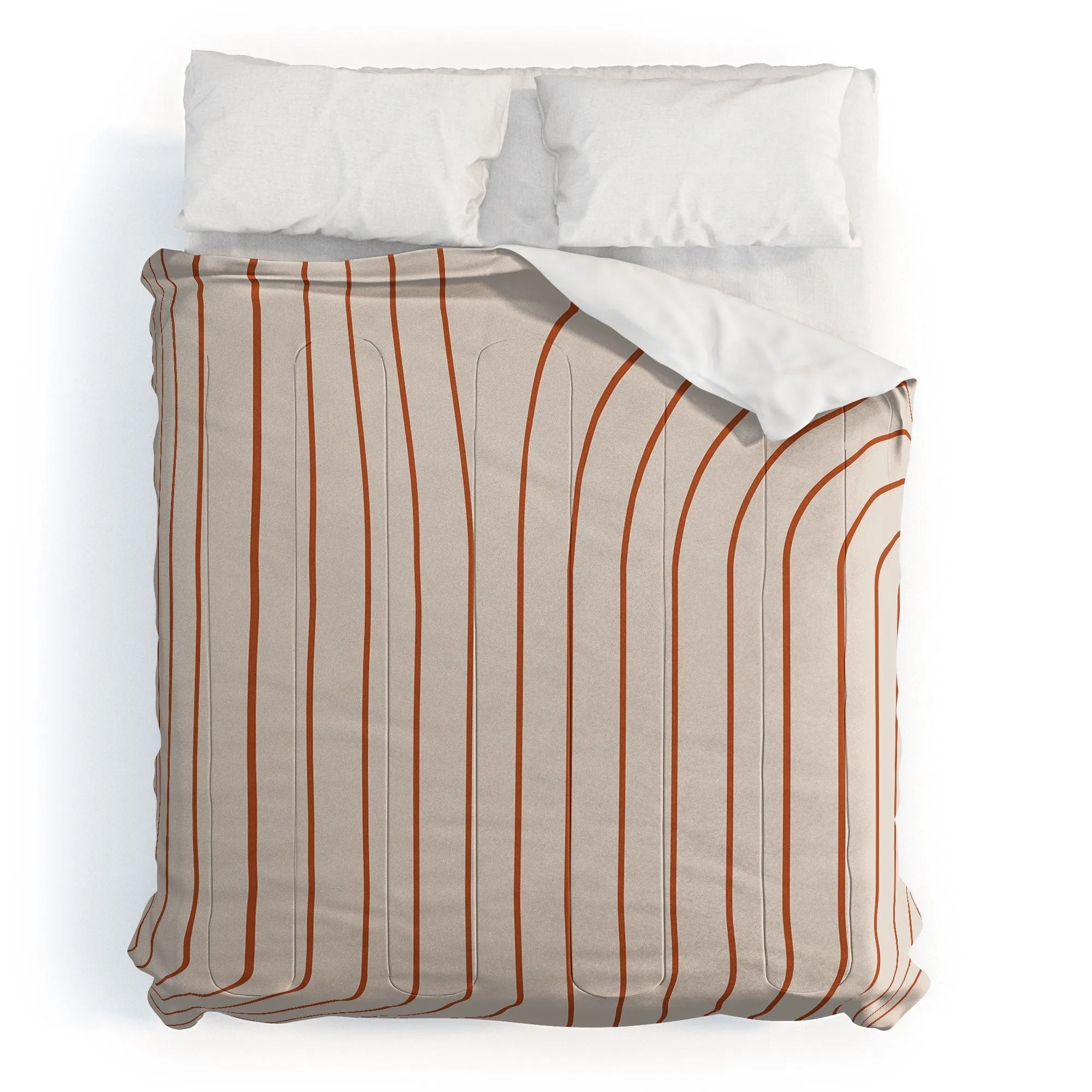 MINIMAL LINE CURVATURE CORAL 2 DUVET / COMFORTER
